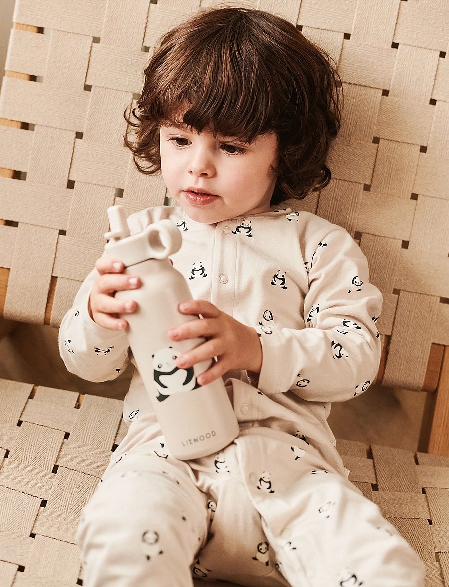 Liewood - Birk Printed Pyjamas Jumpsuit - sleeping overalls - mini panda / sandy - 3