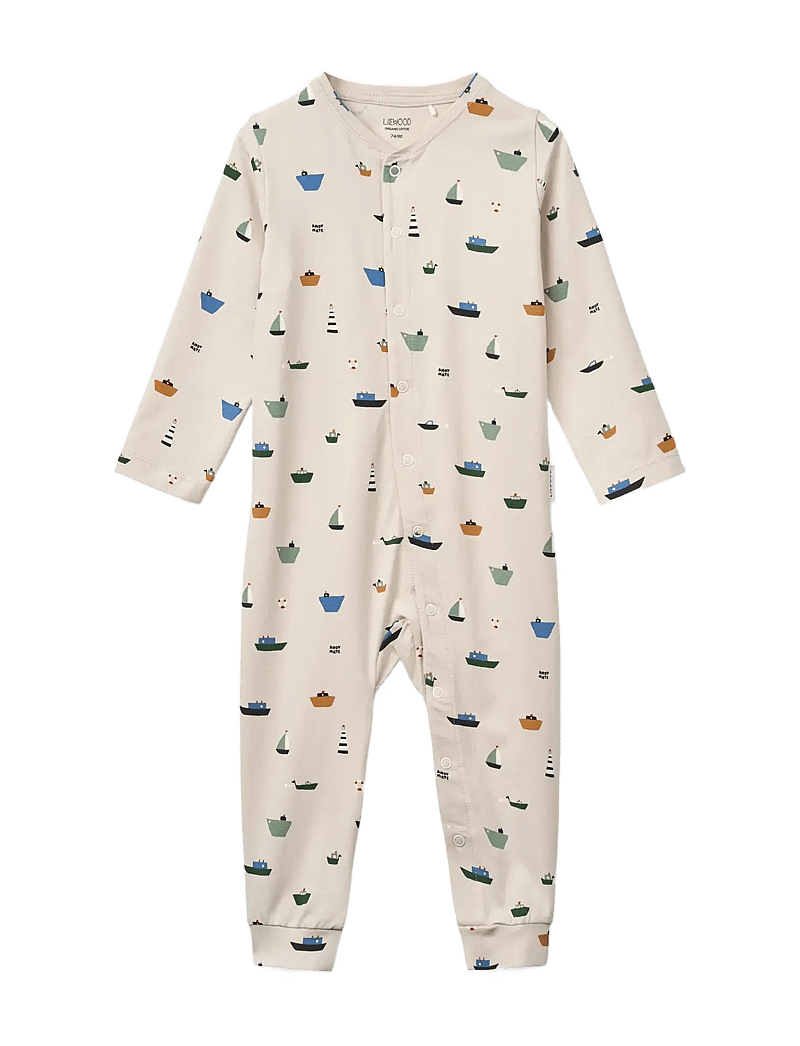 Liewood - Birk Printed Pyjamas Jumpsuit - schlafoveralls - mini sailing / sandy - 0