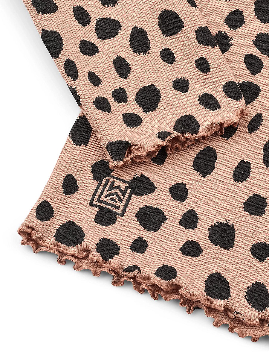 Liewood - Nieve Printed Longsleeve Rib T-shirt - pikkade varrukatega - leo spot / pale tuscany - 3