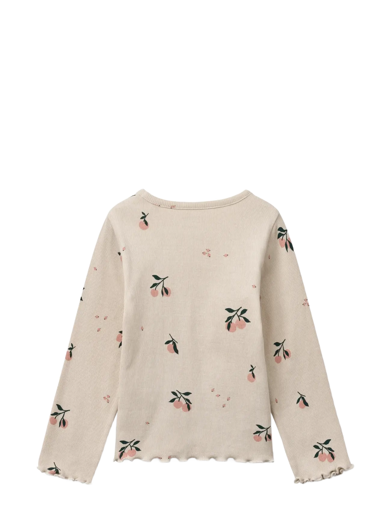 Liewood - Nieve Printed Longsleeve Rib T-shirt - manches longues - peach / sea shell - 1