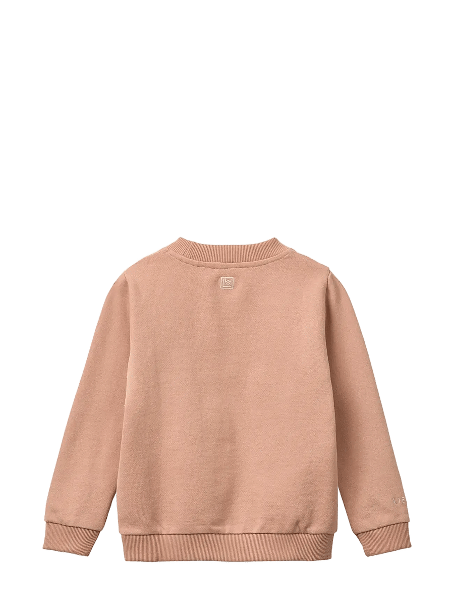 Liewood - Thora Placement Sweatshirt - medvilniniai megztiniai ir džemperiai su gobtuvu - sweethearts / pale tuscany - 2