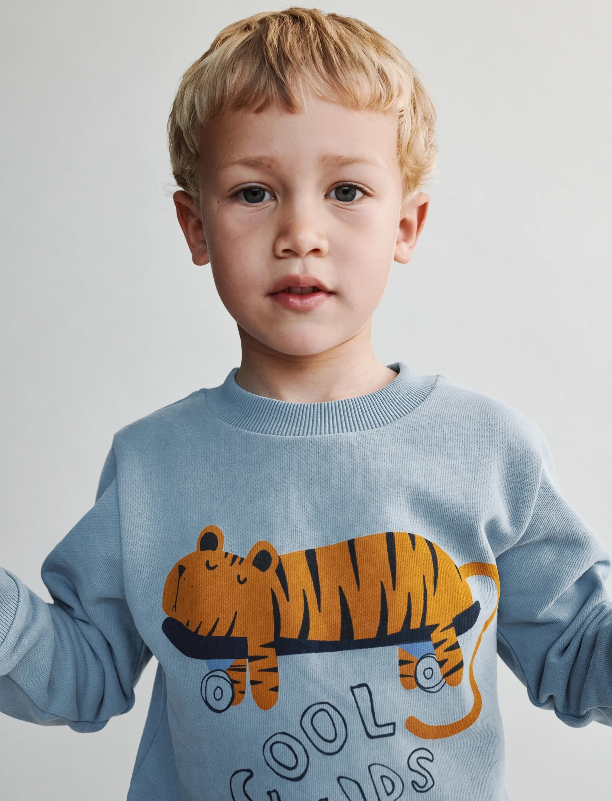 Liewood Thora Placement Sweatshirt - Sweatshirts - TIGER / BEACH BLUE / blue