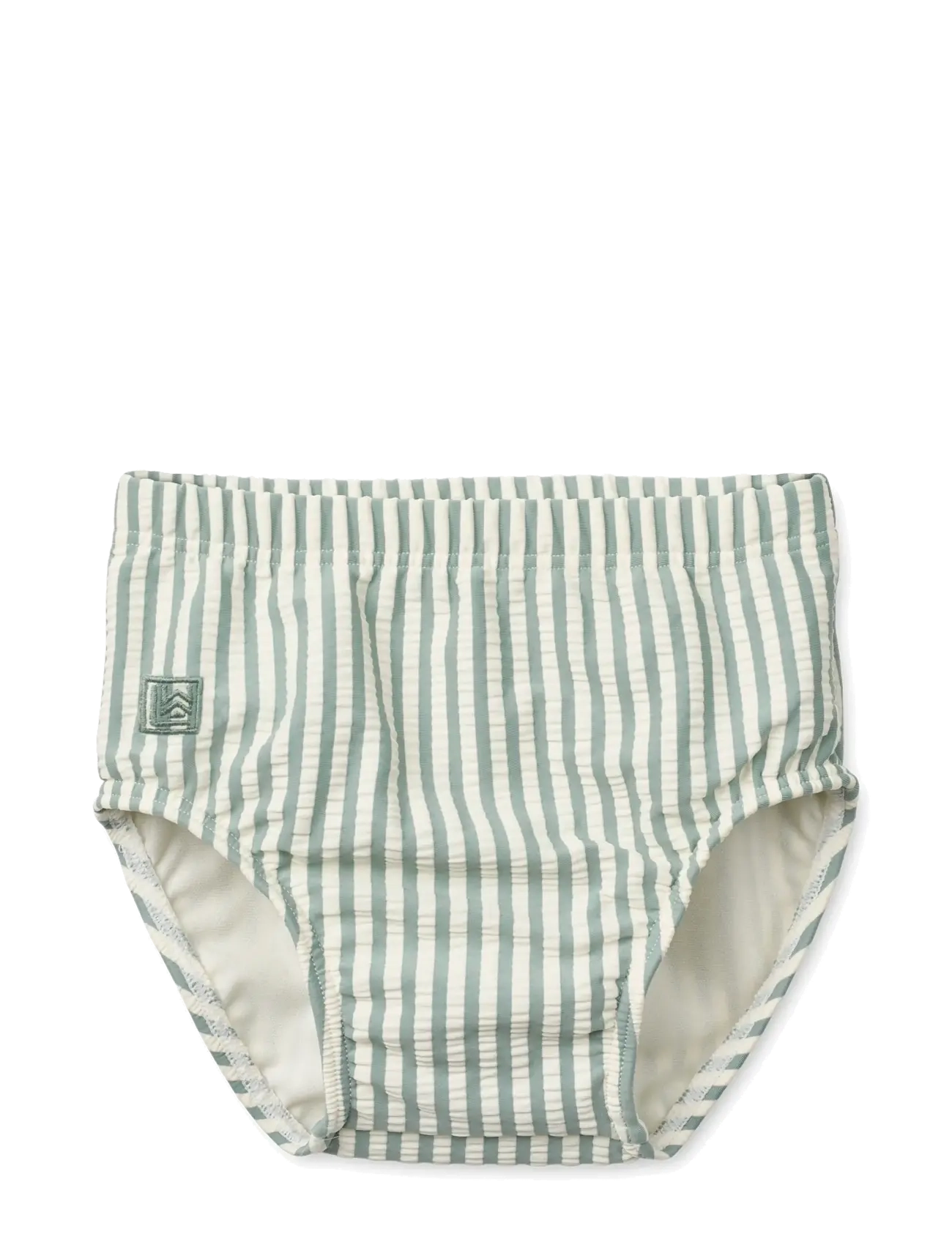 Liewood Anthony Baby Seersucker Swim Pants - Badetøj - PEPPERMINT / SANDY / green