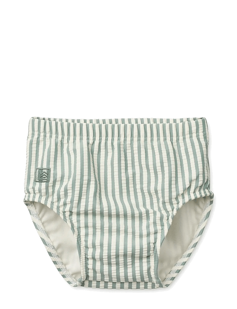 Liewood - Anthony Baby Seersucker Swim Pants - blebadebukser - peppermint / sandy - 0