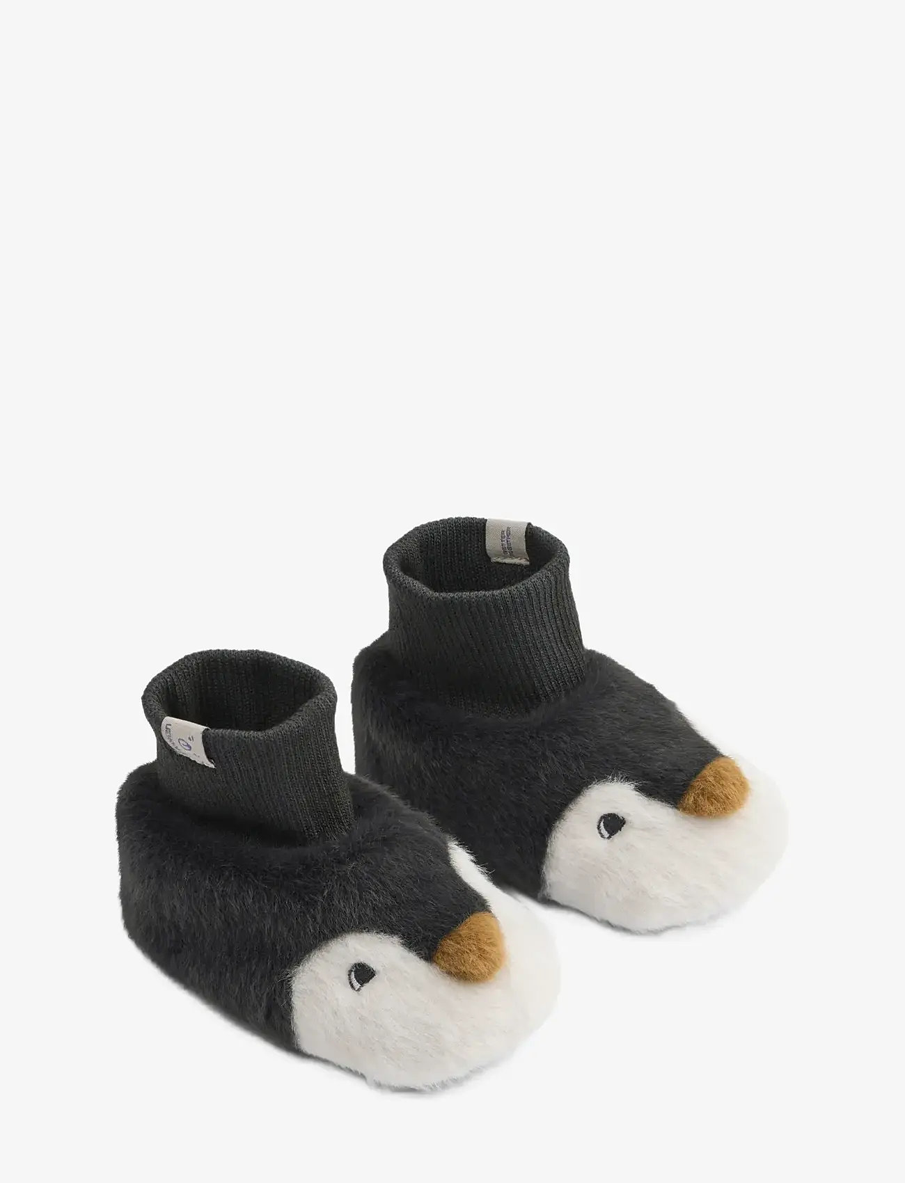 Liewood - Beth Penguin Plush Slippers - inneskor - sandy / dark grey - 0