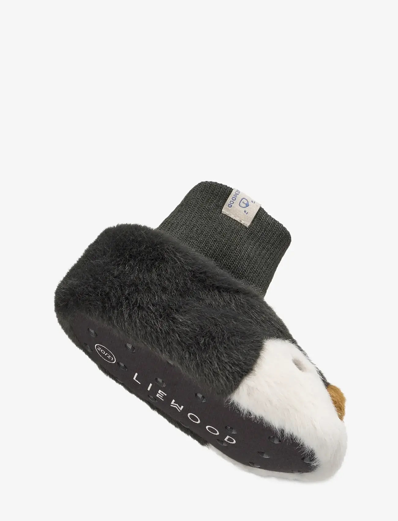 Liewood - Beth Penguin Plush Slippers - inneskor - sandy / dark grey - 1