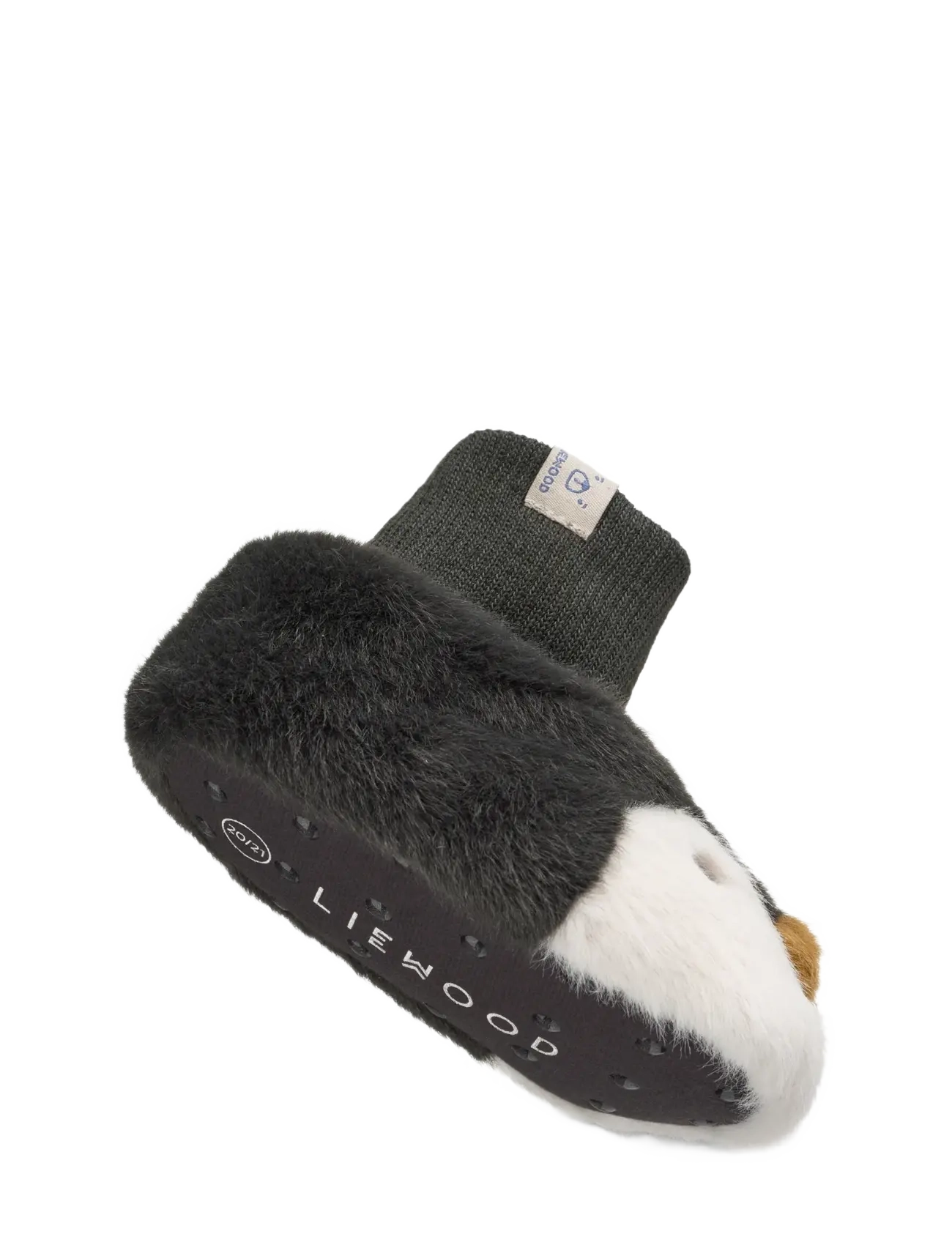 Liewood - Beth Penguin Plush Slippers - hausschuhe - sandy / dark grey - 1