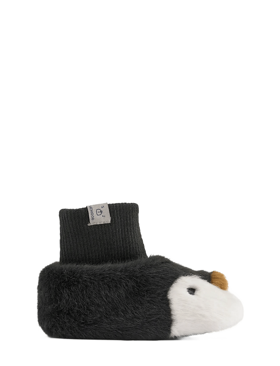Liewood - Beth Penguin Plush Slippers - hausschuhe - sandy / dark grey - 2