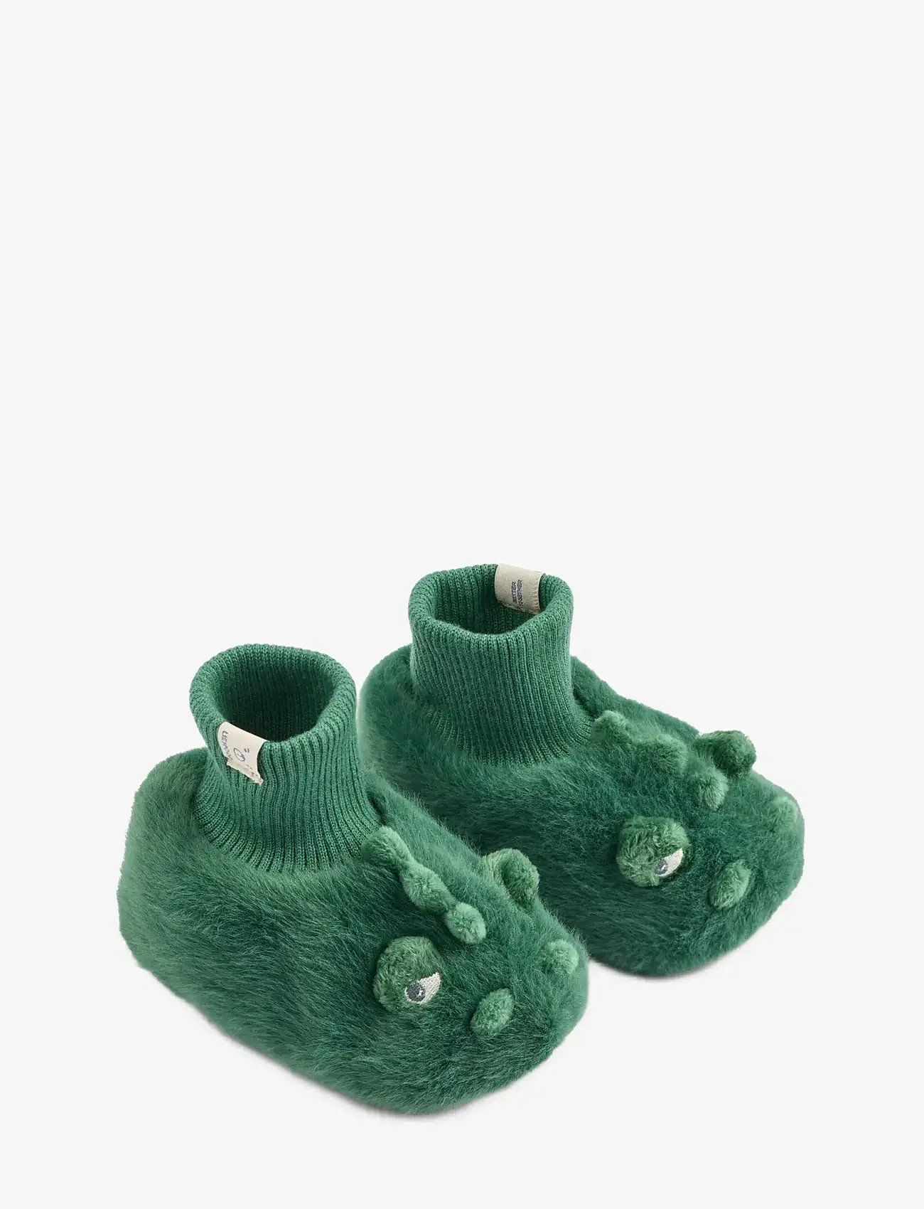 Liewood - Beth Crocodile Plush Slippers - inneskor - garden green - 0