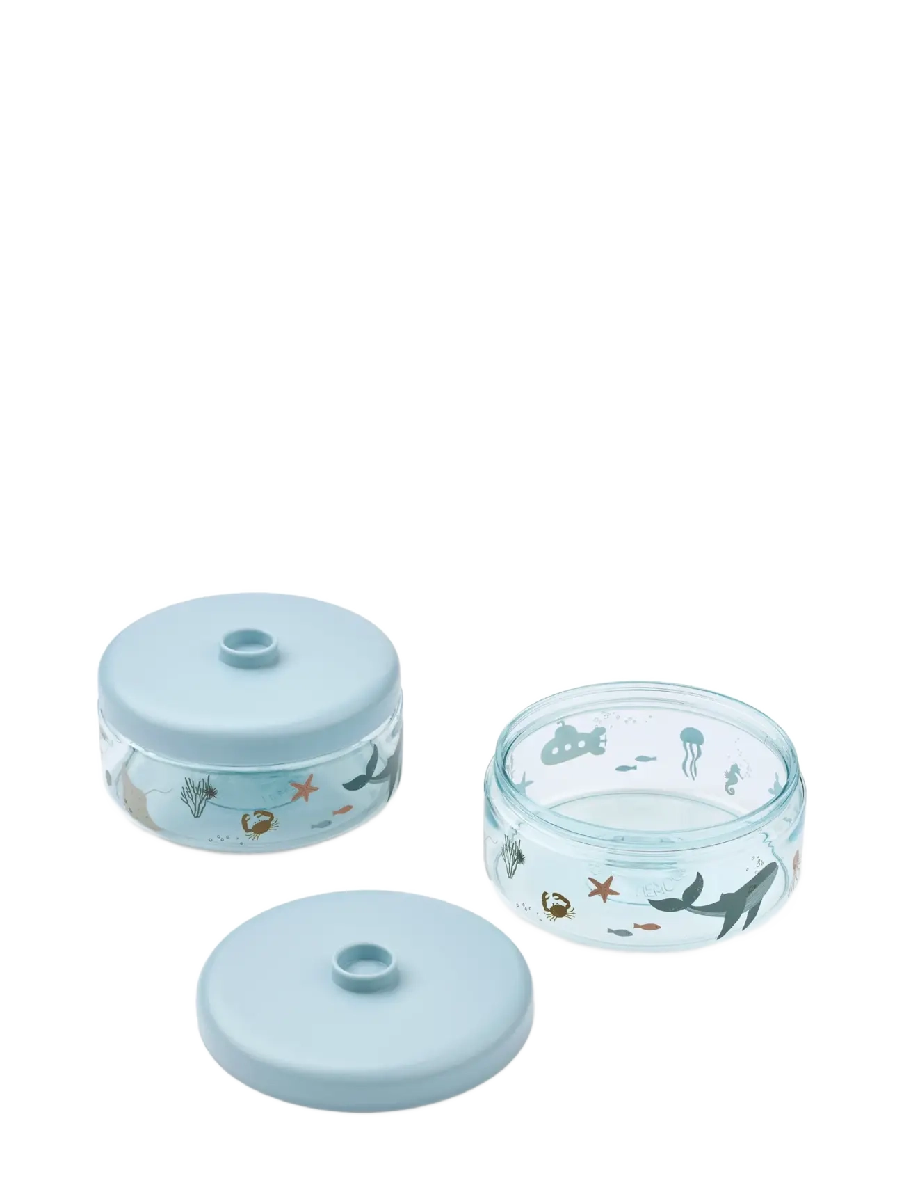Liewood Dominique Baby Food Tritan Boxes 500 ml 2-Pack - Liewood - SEA CREATURE / SANDY / blue