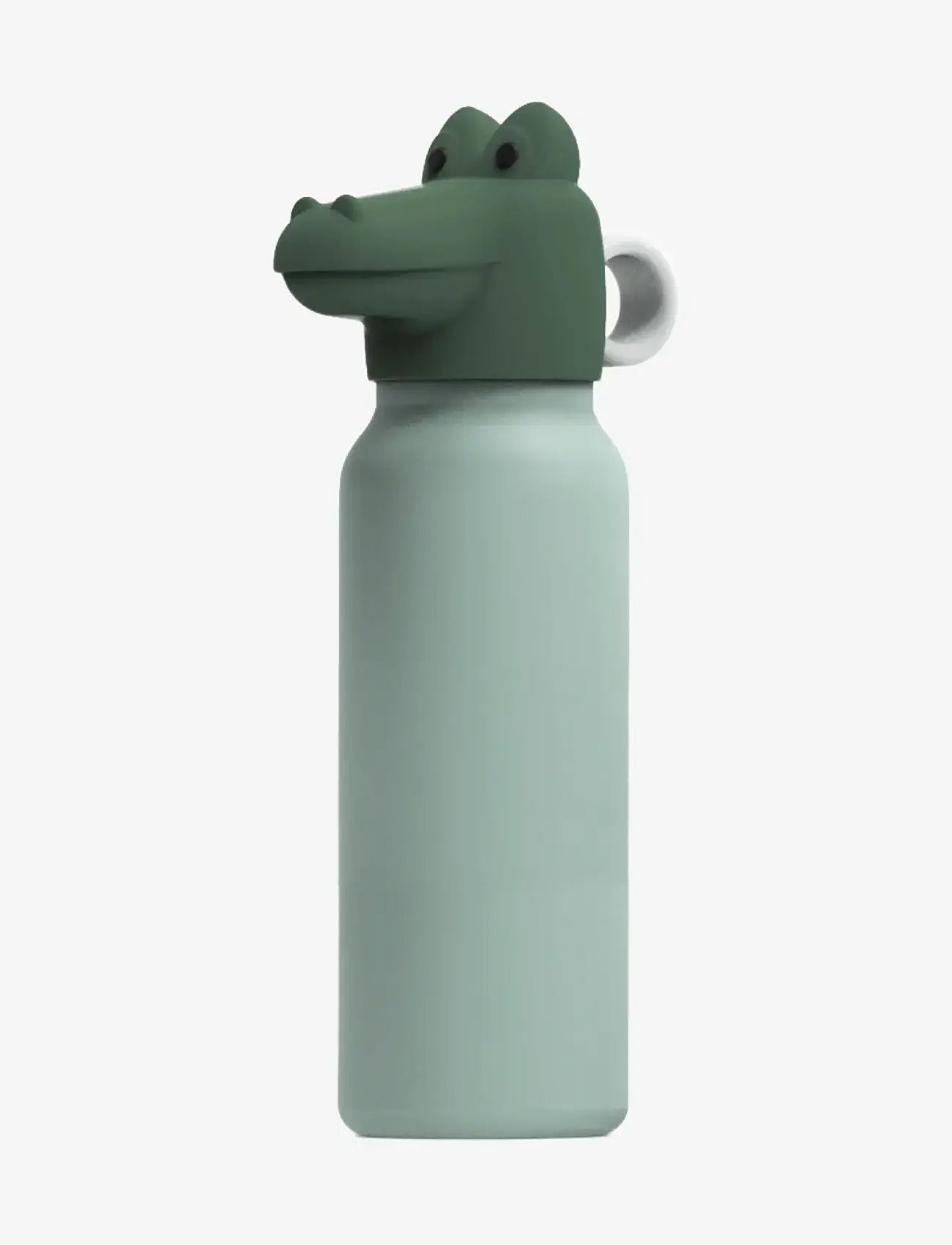 Liewood - Falk Water Bottle w Crocodile Lid 350 ml - vattenflaskor - peppermint / garden green - 0