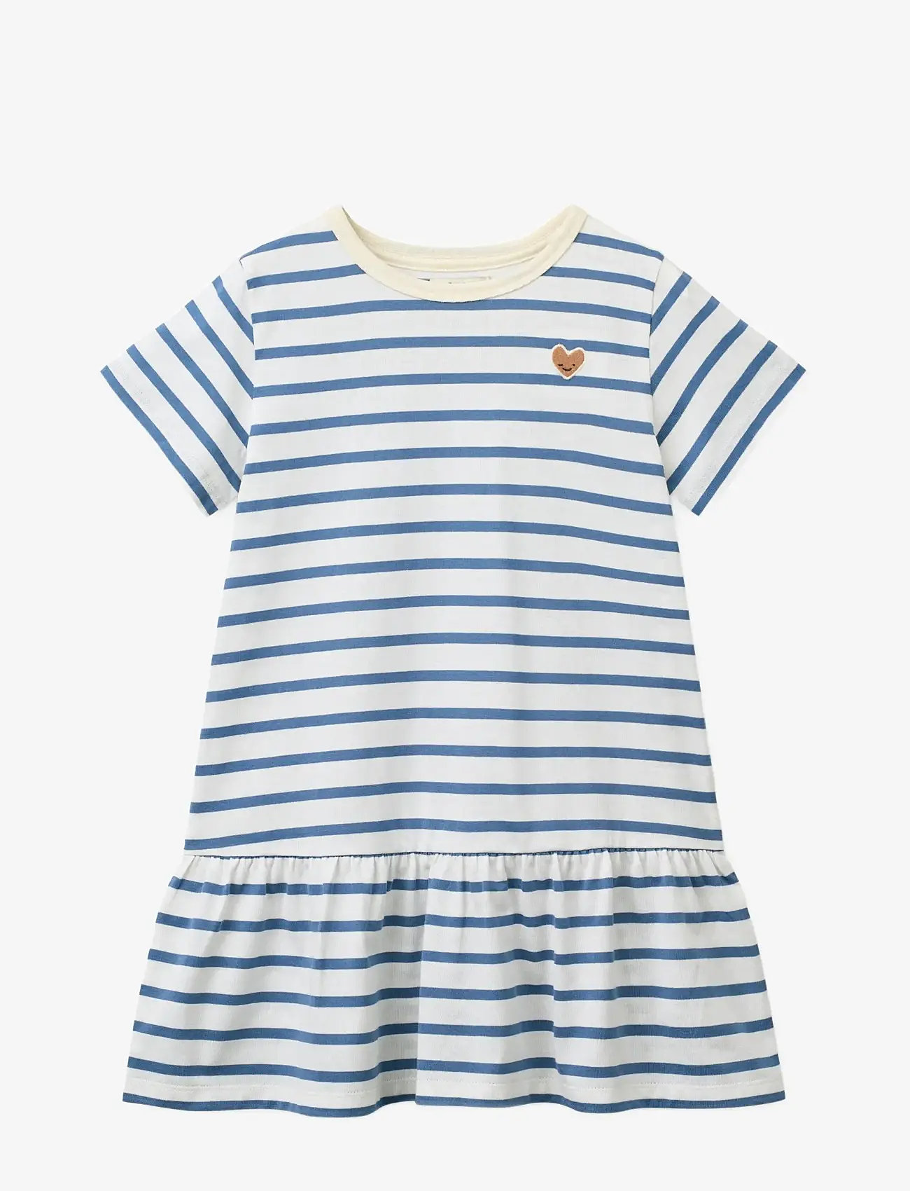Liewood - Madden Stripe Dress - kurzärmelige babykleider - riverside / creme de la creme - 0