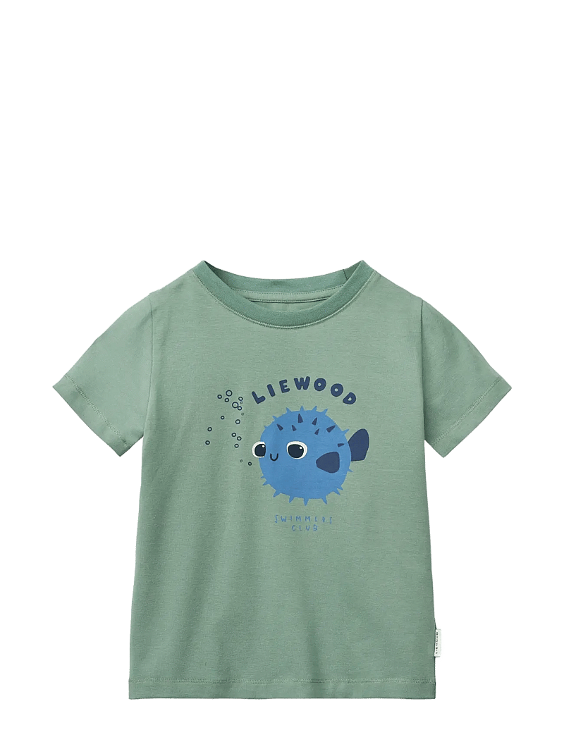 Liewood - Ilford Placement Set - sæt med kortærmet t-shirt - pufferfish / peppermint / mix - 1