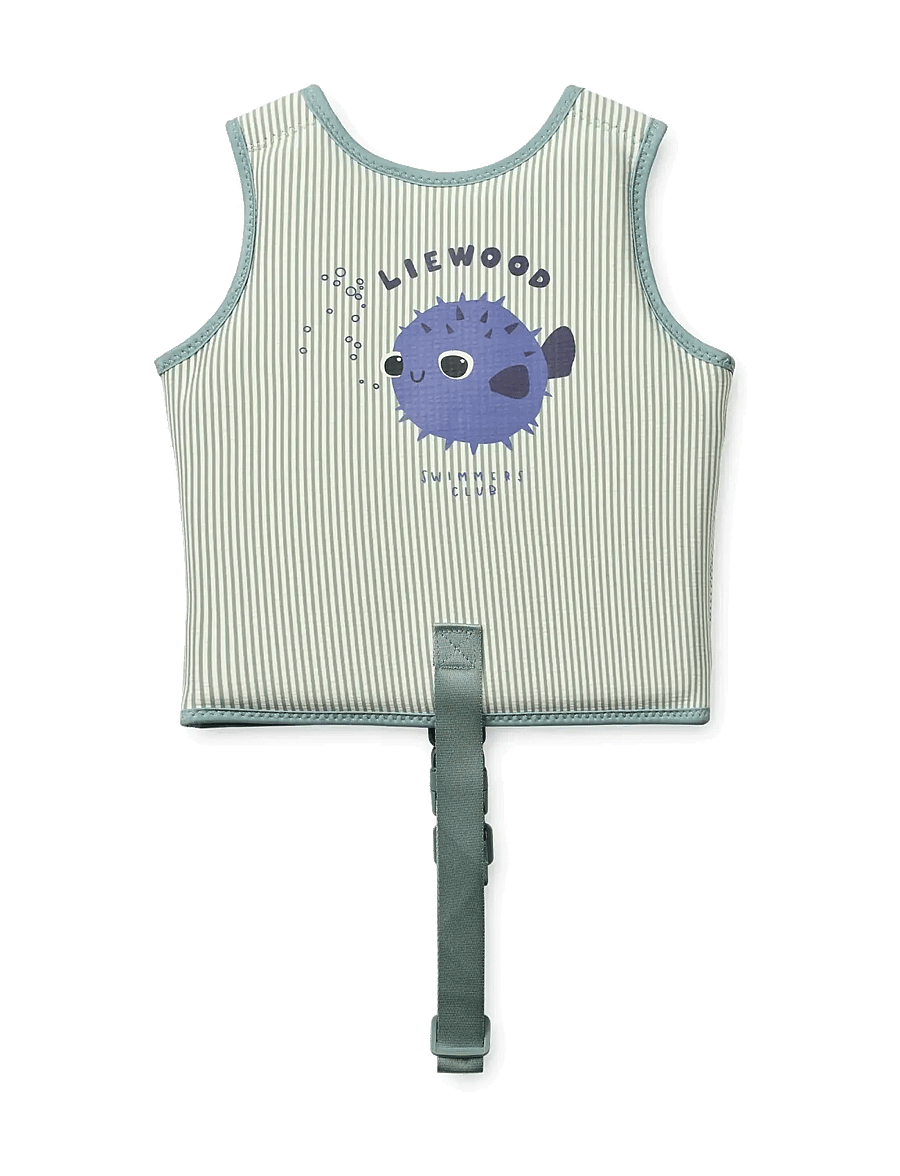Liewood - Dove Seersucker Swim Vest - peppermint / sandy - 2