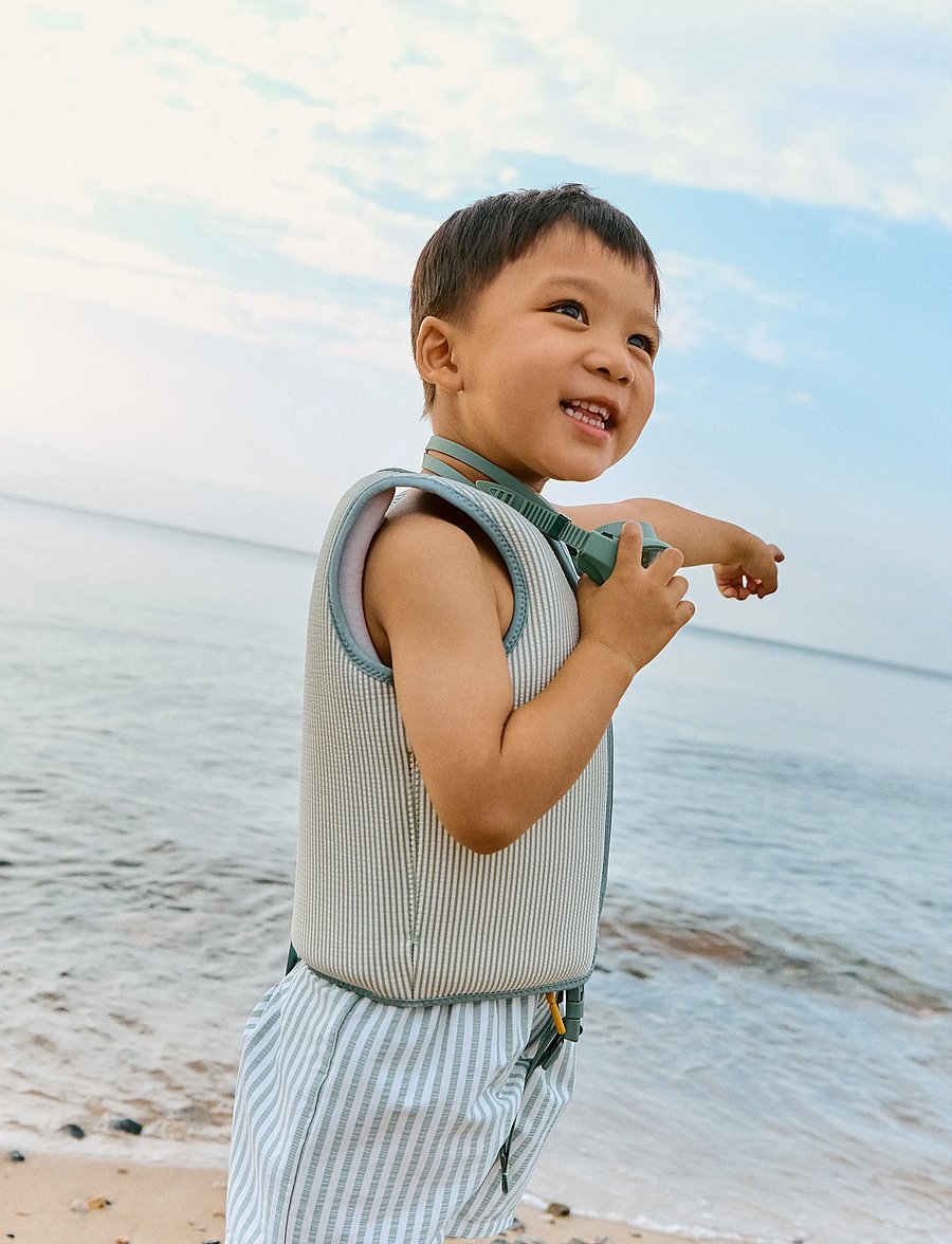 Liewood - Dove Seersucker Swim Vest - peppermint / sandy - 5