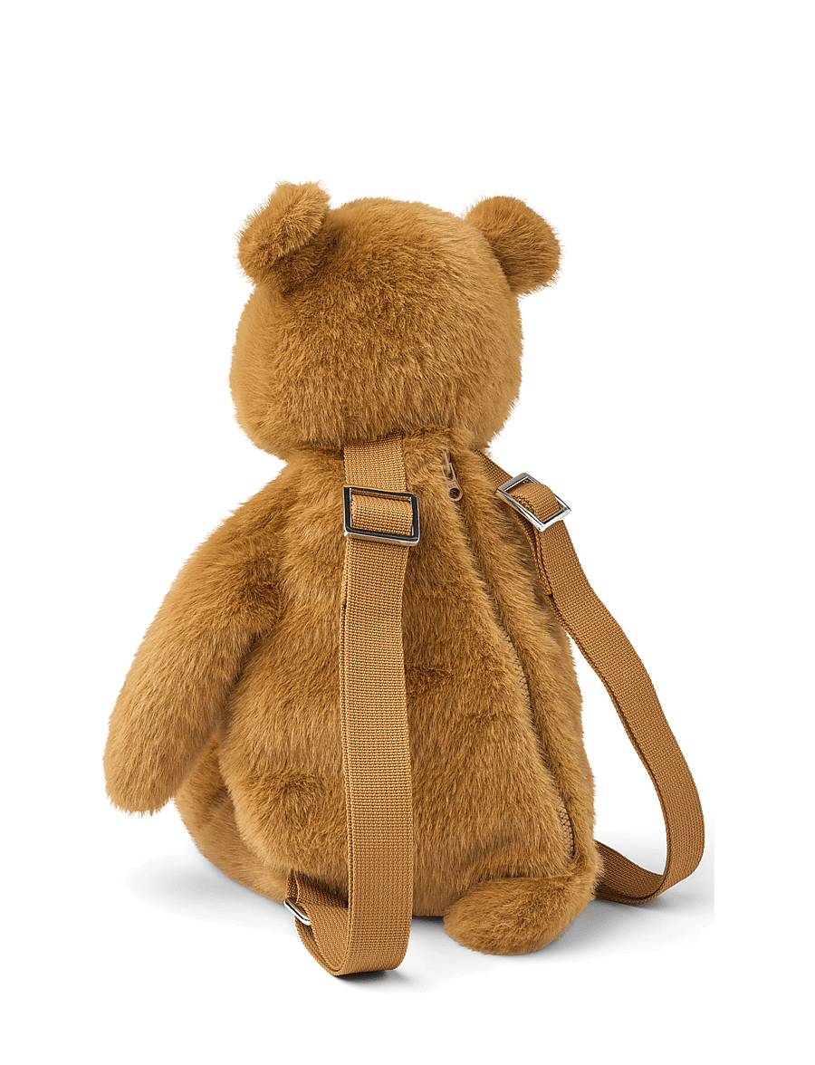 Liewood - Dayana Plush Bear Backpack - rygsække - golden caramel - 1