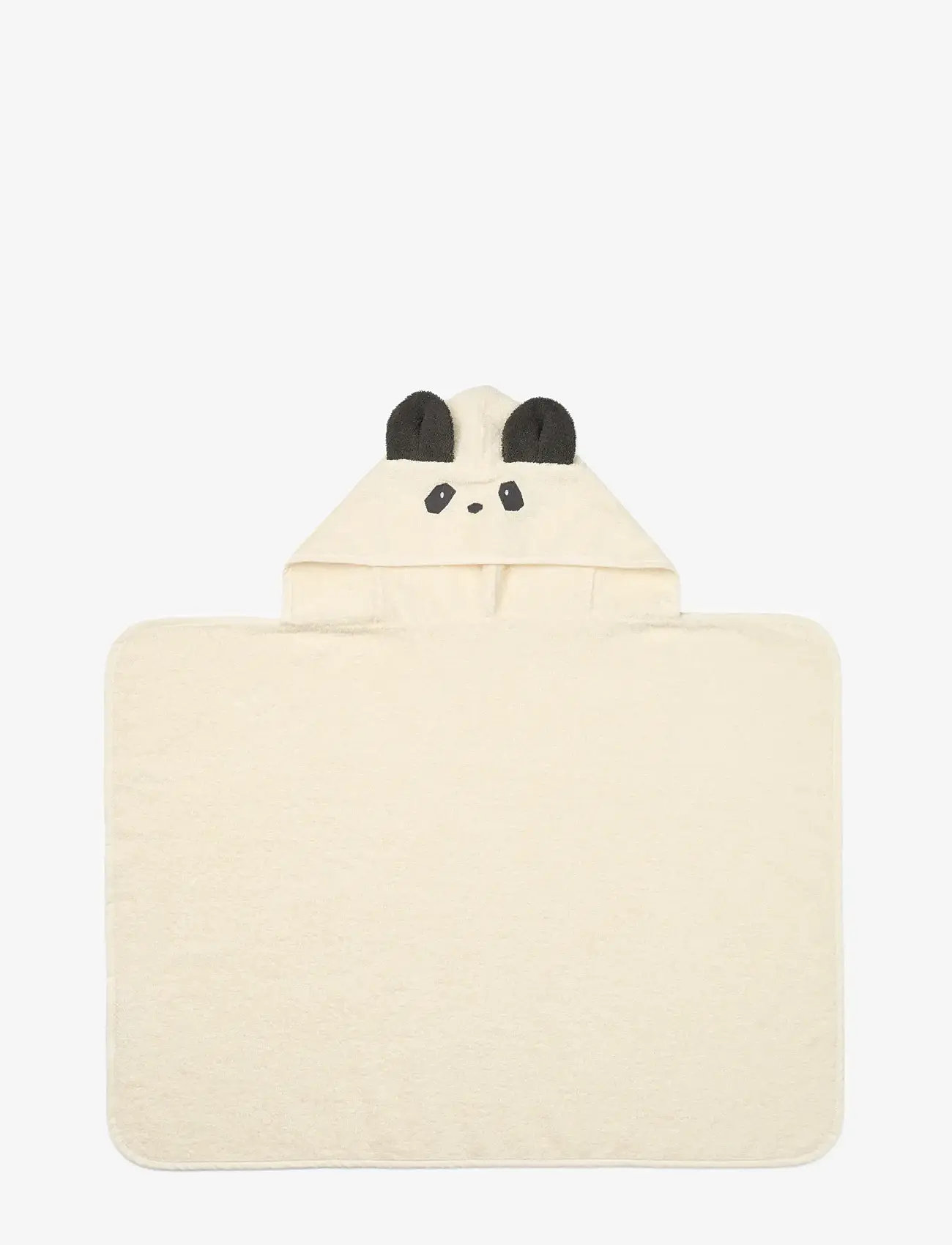 Liewood - Vilas Panda Baby Hooded Towel - bathrobes - creme de la creme - 0
