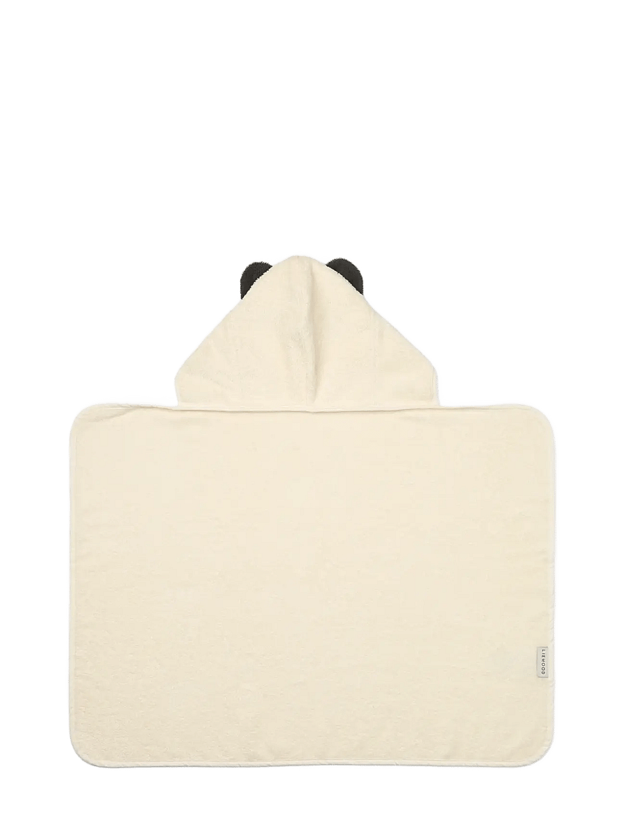 Liewood - Vilas Panda Baby Hooded Towel - badekåber - creme de la creme - 1