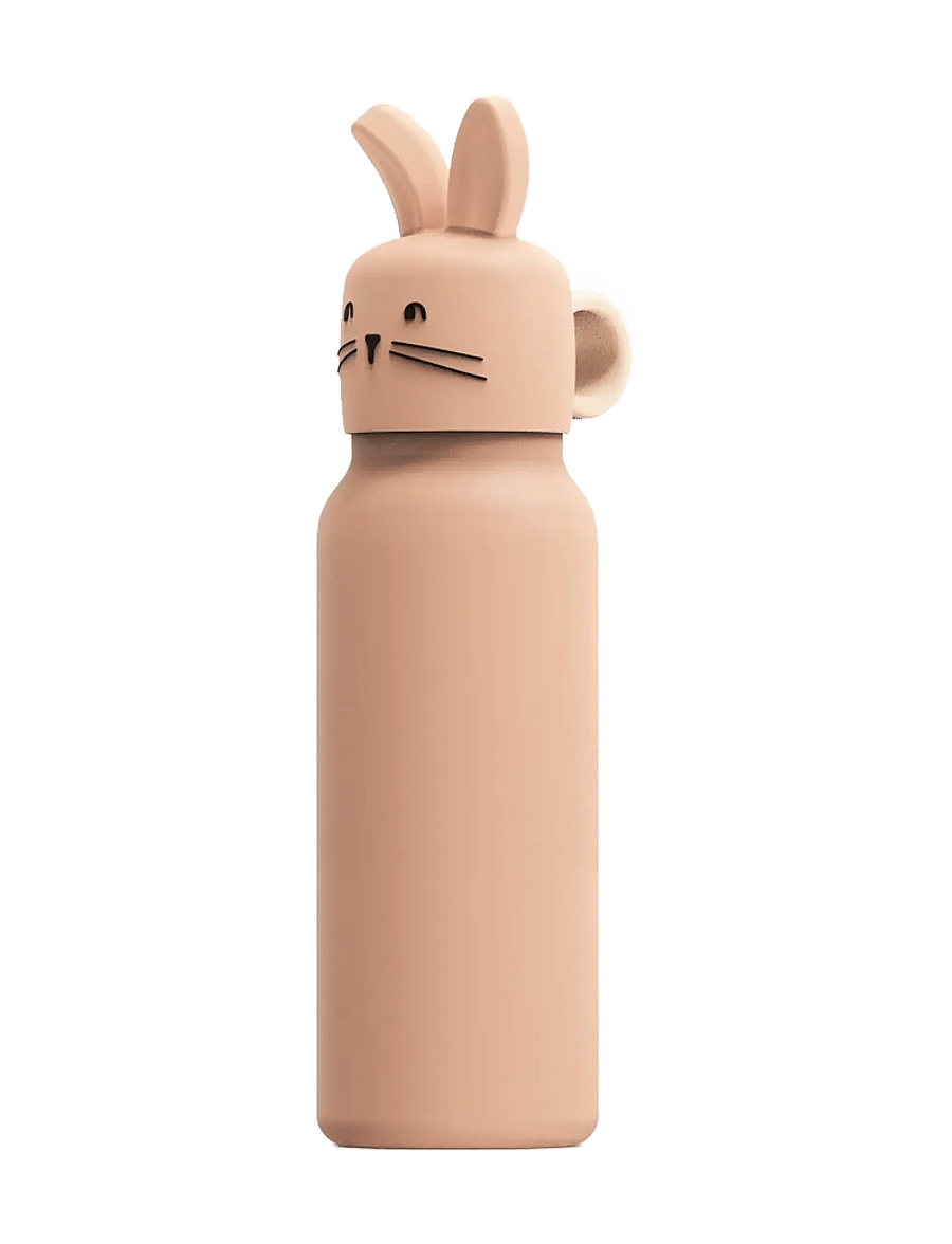 Liewood - Falk Water Bottle w Rabbit Lid 350 ml - veepudelid - pale tuscany - 1