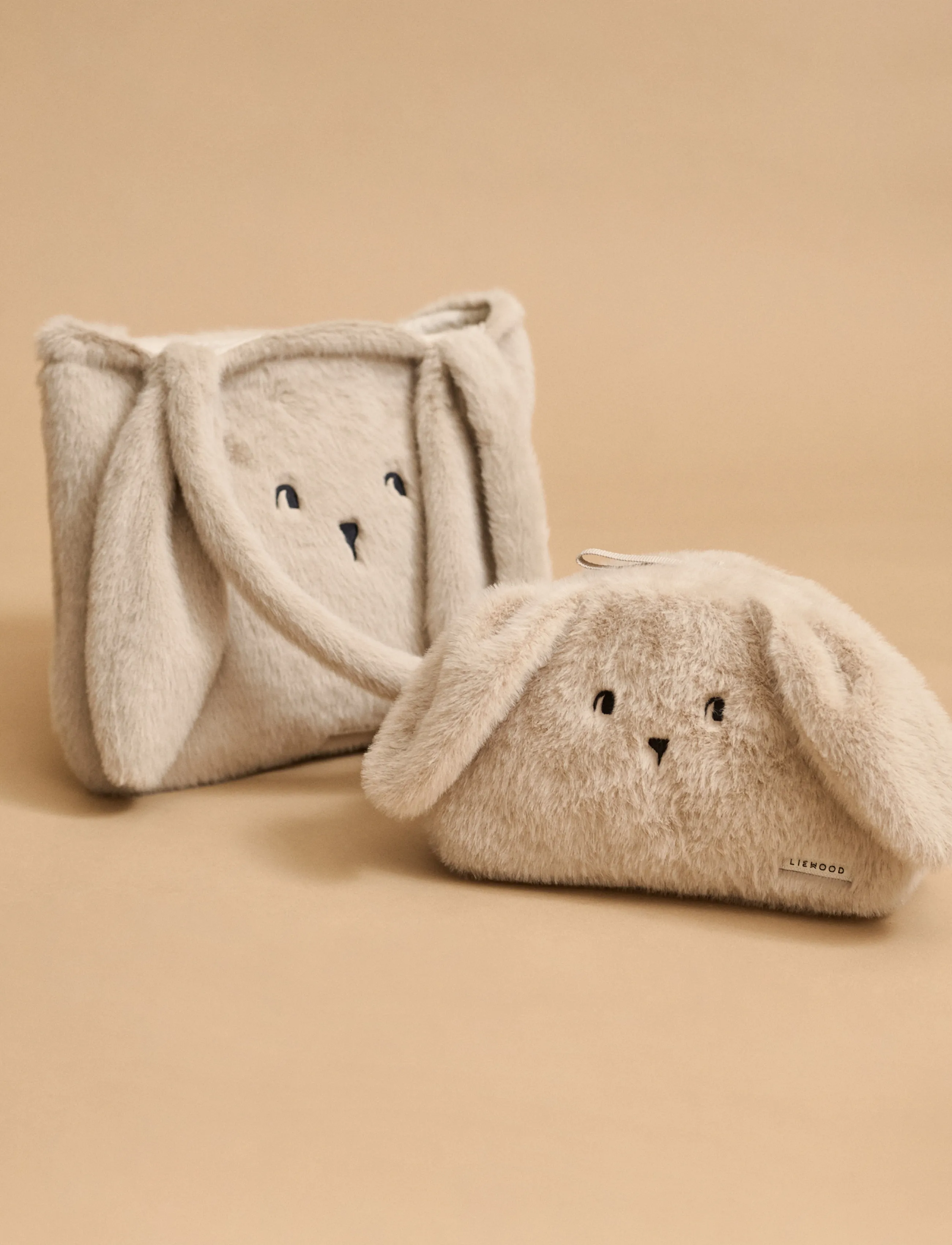 Liewood - Lexi Plush Rabbit Totebag - tragetaschen & kleine taschen - mist - 2