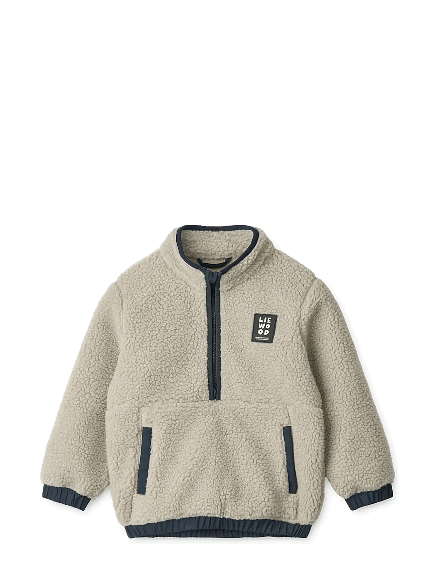 Liewood - Balou Pile Sweatshirt - fleecejackor - mist - 0