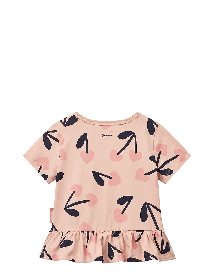 Liewood - Kya SS T-shirt - lühikeste varrukatega - mega cherry heart / rosey - 1