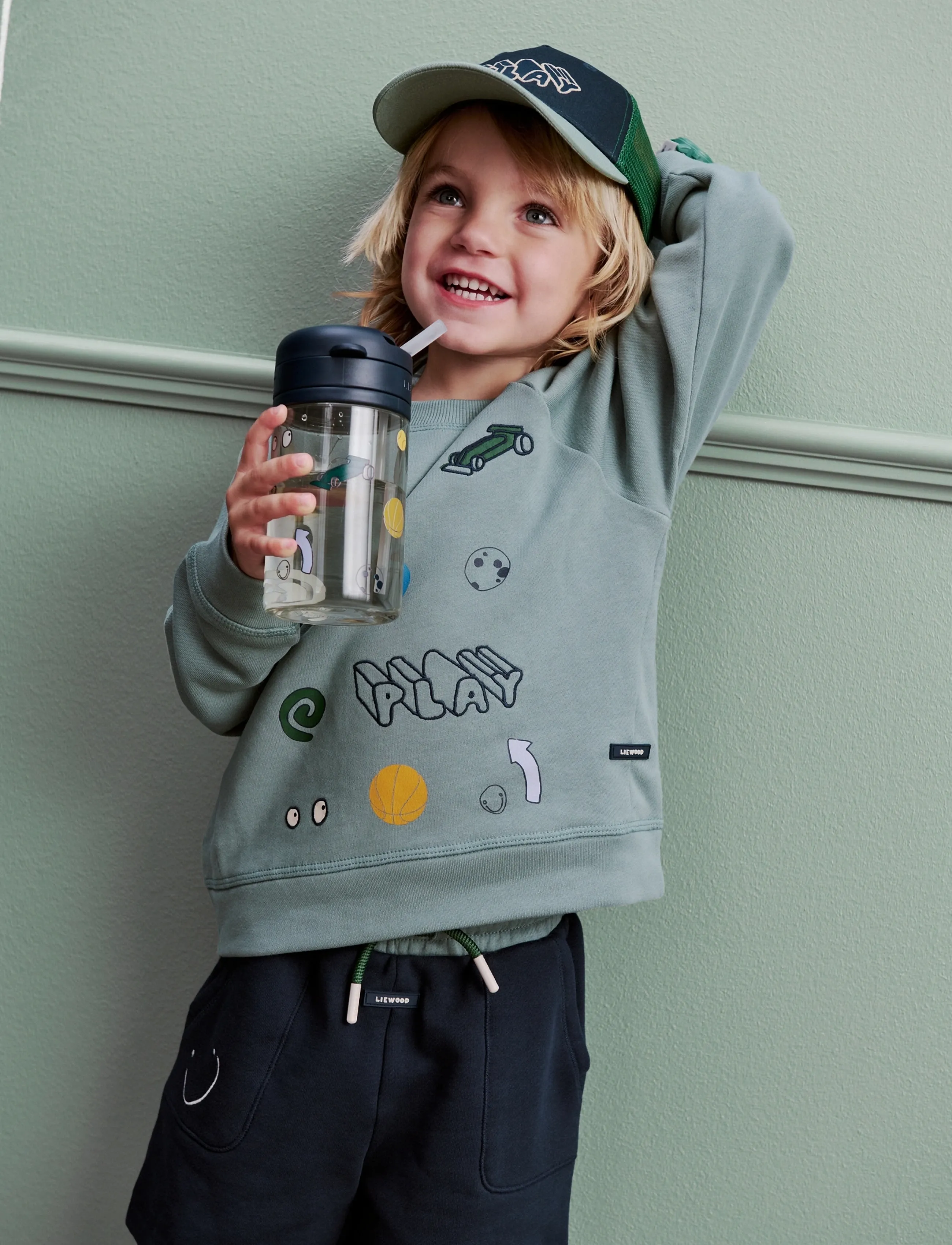 Liewood Orson Sweatshirt, 98/104, Green, Sweatshirts & Hættetrøjer > Sweatshirts, Børn