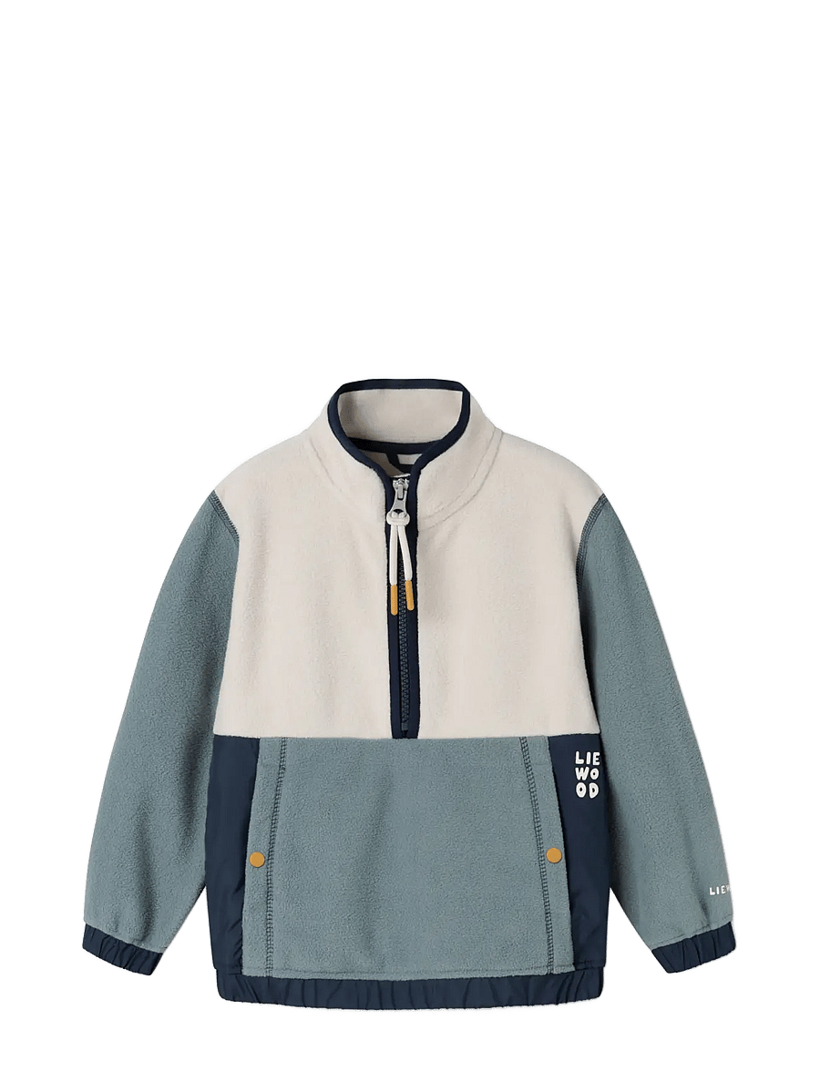 Liewood - Wynn Fleece Half Zip Shirt - classic navy mix - 1