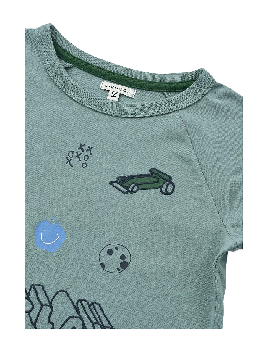 Liewood - Brodie SS T-shirt - play / dusty peppermint - 2
