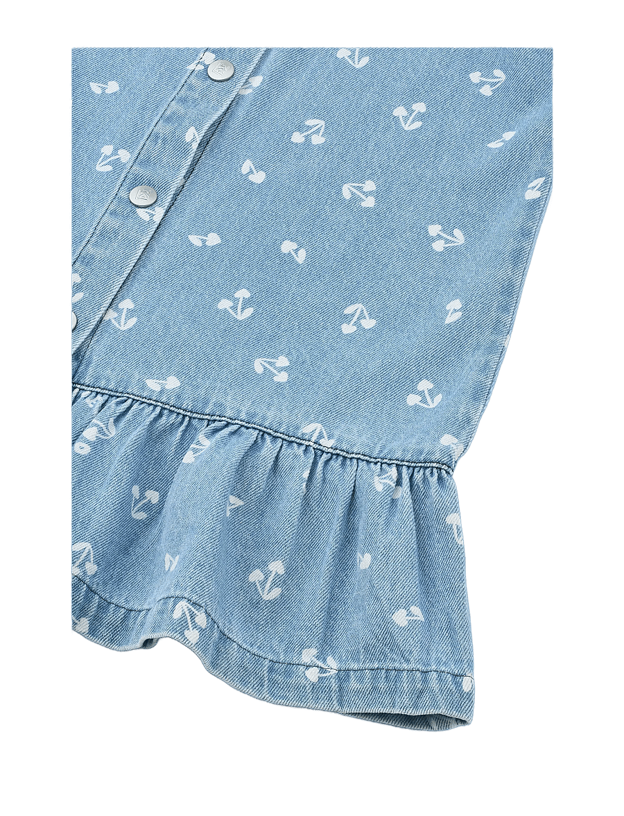Liewood - Sybilla Light Denim Dress - cherry heart sandy / denim - 3