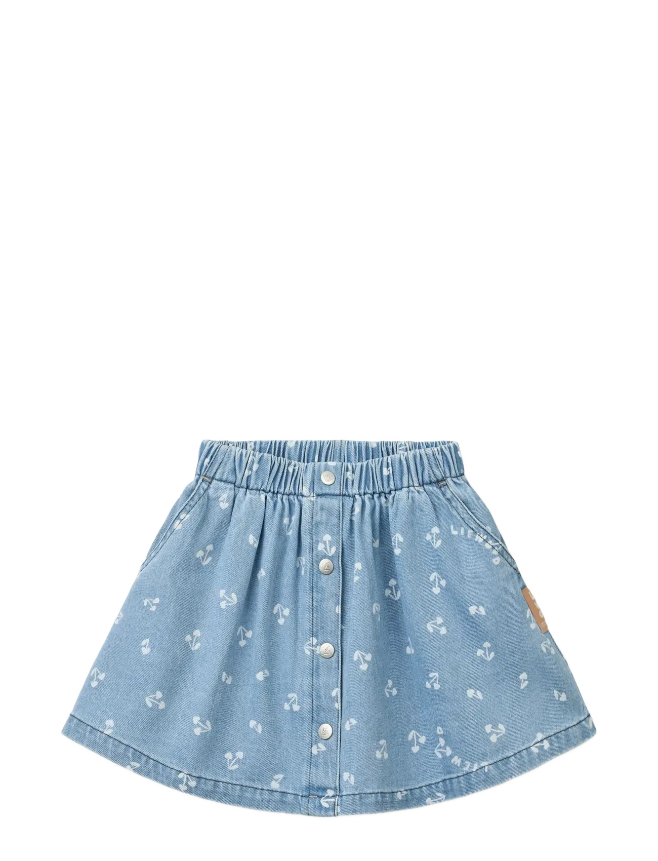 Liewood Rio Printed Light Denim Skirt - Lapsed  2-8 aasta - CHERRY HEART SANDY / DENIM / blue