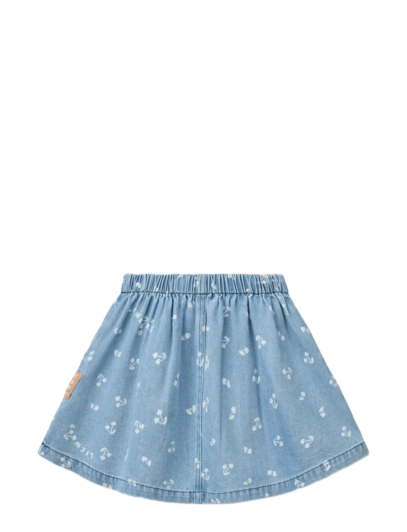 Liewood - Rio Printed Light Denim Skirt - cherry heart sandy / denim - 2