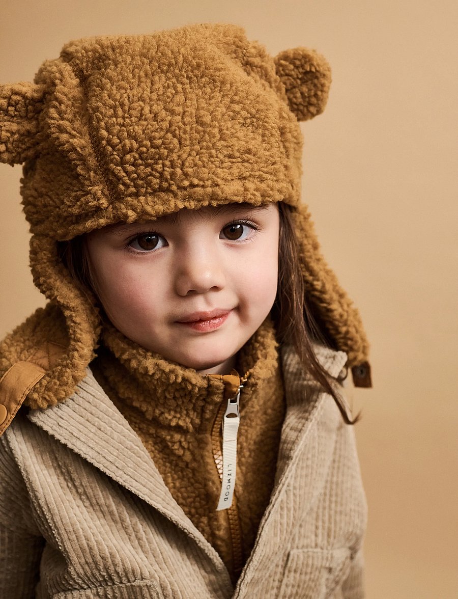 Liewood - Bravo Pile Hat w Ears - golden caramel - 0