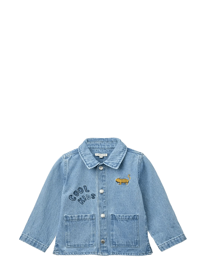 Liewood - Kinsley Placement Denim Overshirt - jeansjacken - cool kids / light blue denim - 1