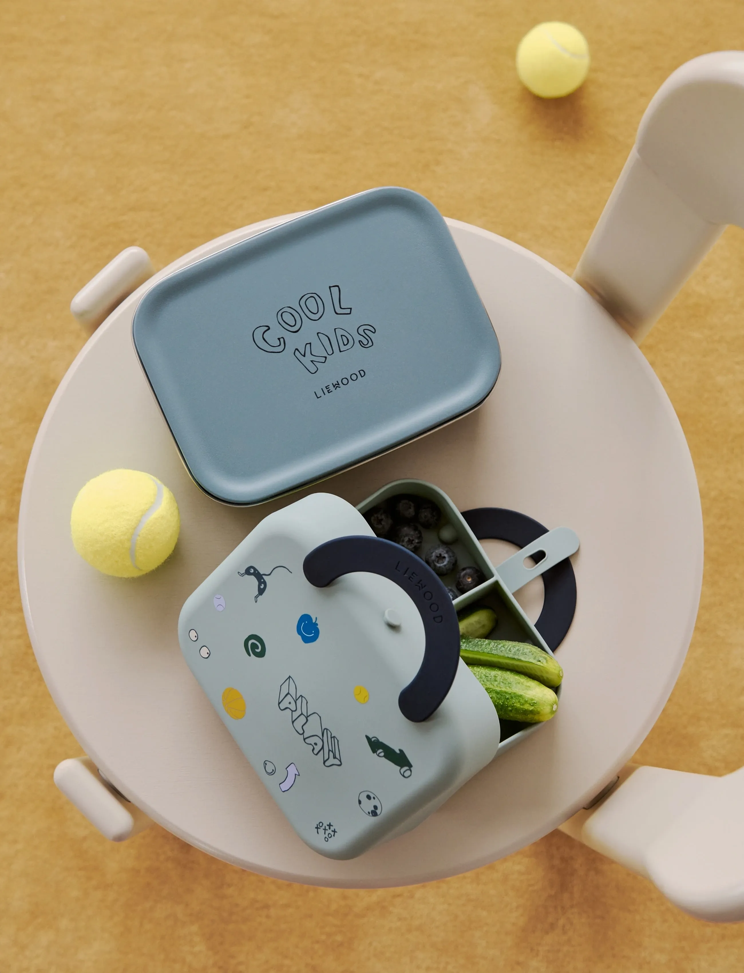 Liewood - Nina Stainless Steel Lunchbox - madkasser - cool kids / dusty peppermint - 4
