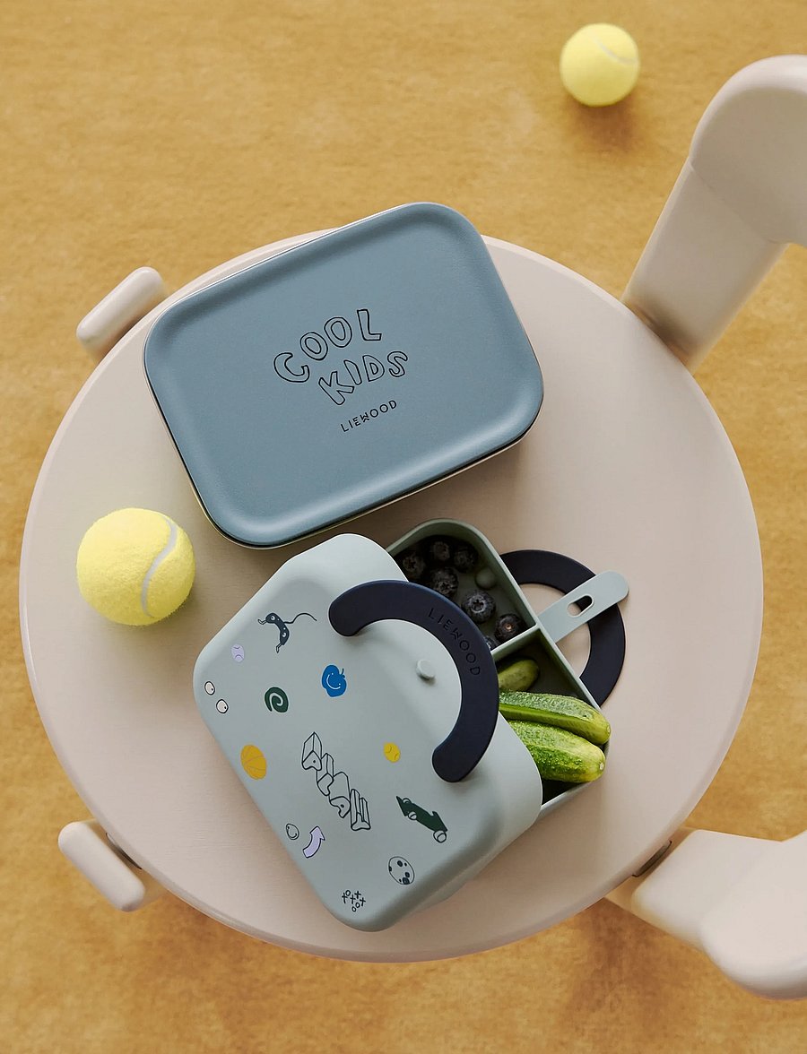 Liewood - Nina Stainless Steel Lunchbox - madkasser - cool kids / dusty peppermint - 4