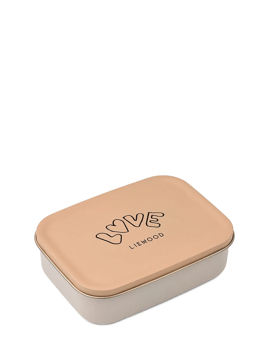 Liewood - Nina Stainless Steel Lunchbox - madkasser - love / pale tuscany - 1