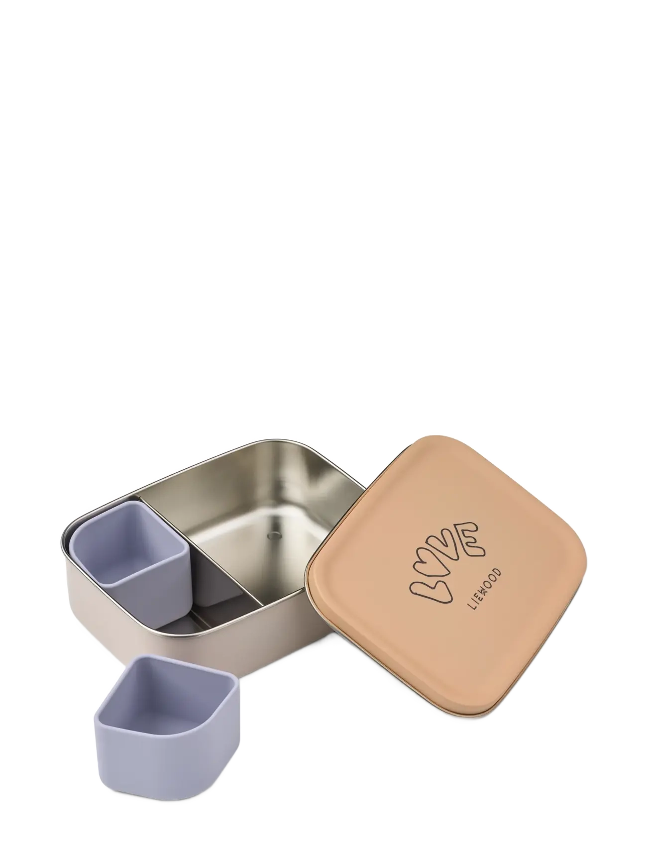 Liewood - Nina Stainless Steel Lunchbox - madkasser - love / pale tuscany - 2
