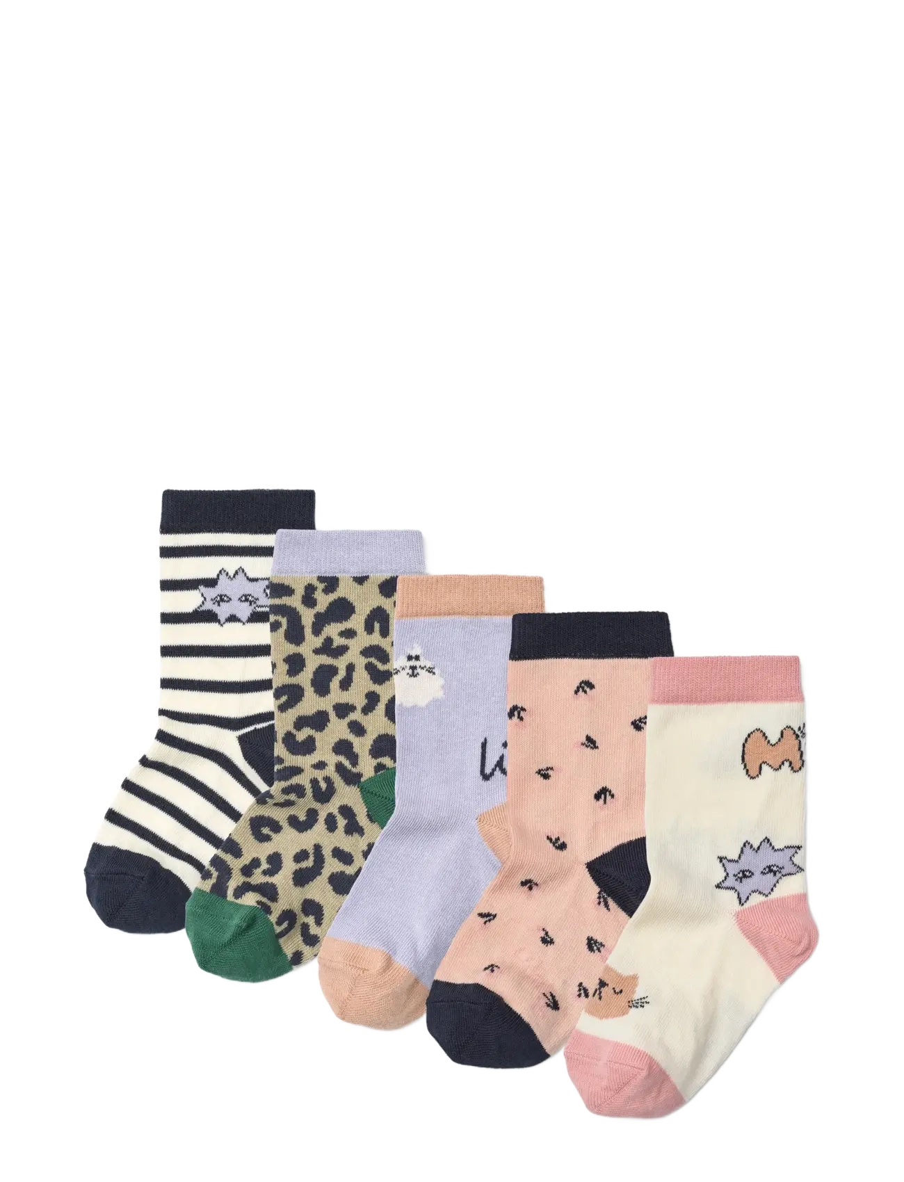 Liewood Silas Socks 5-Pack - Lapsed  2-8 aasta - MOOD MIX / multi