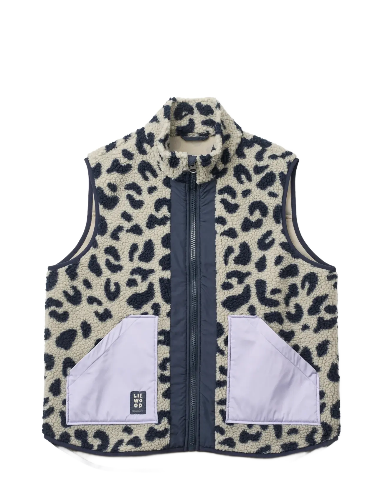 Liewood Nilu Adult Pile Vest - Shop by size - MEGA LEO / MIST MIX / cream