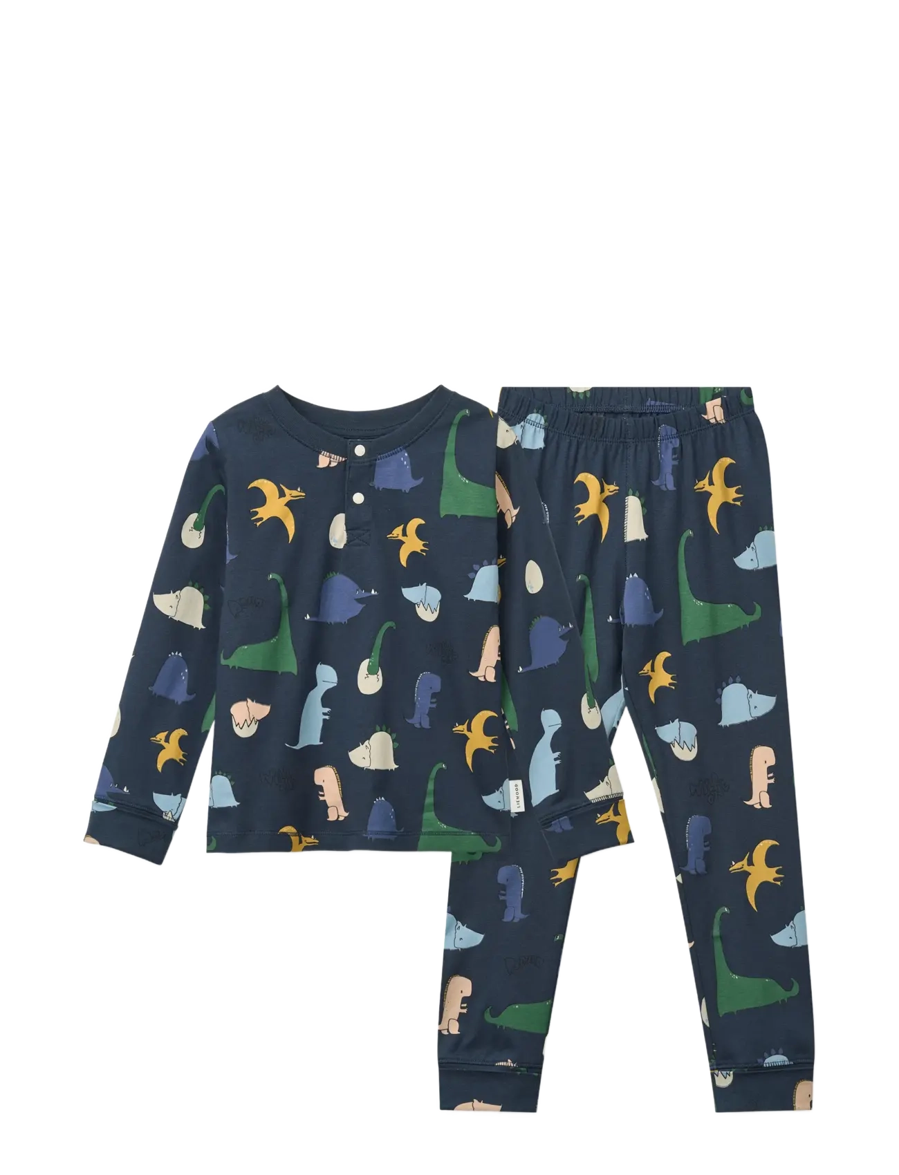 Liewood Wilhelm Grow Printed Pyjamas Set - Beebiriided - DINO ROAR / CLASSIC NAVY / navy