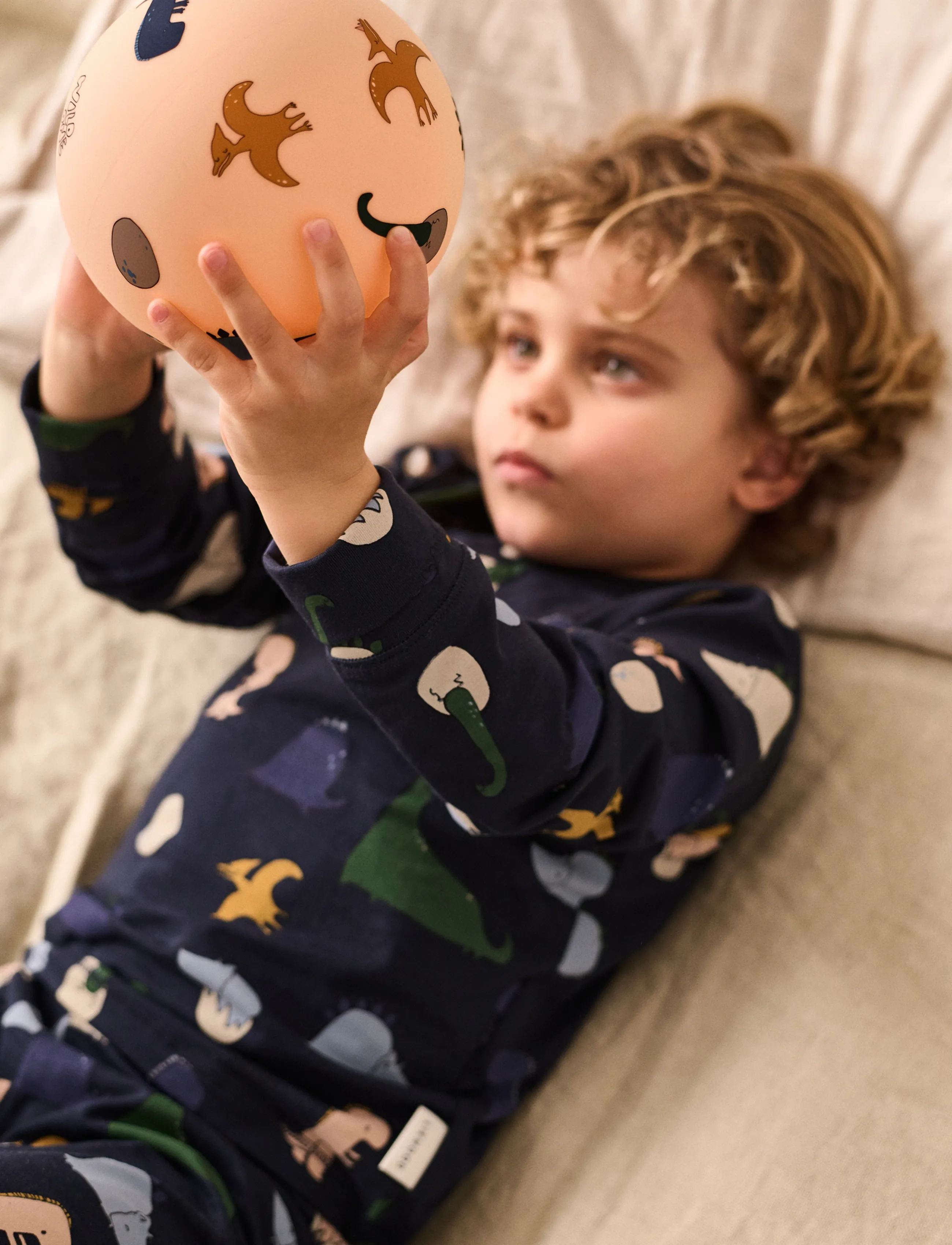 Liewood Wilhelm Grow Printed Pyjamas Set, 122/128, Pyjamas, Marineblau - Pyjama Sets, Kinder