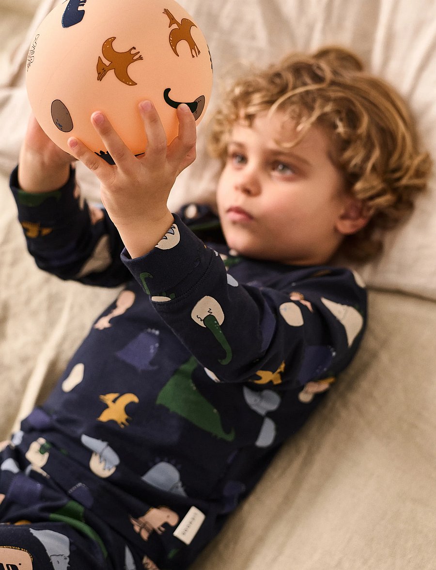 Liewood - Wilhelm Grow Printed Pyjamas Set - dino roar / classic navy - 0