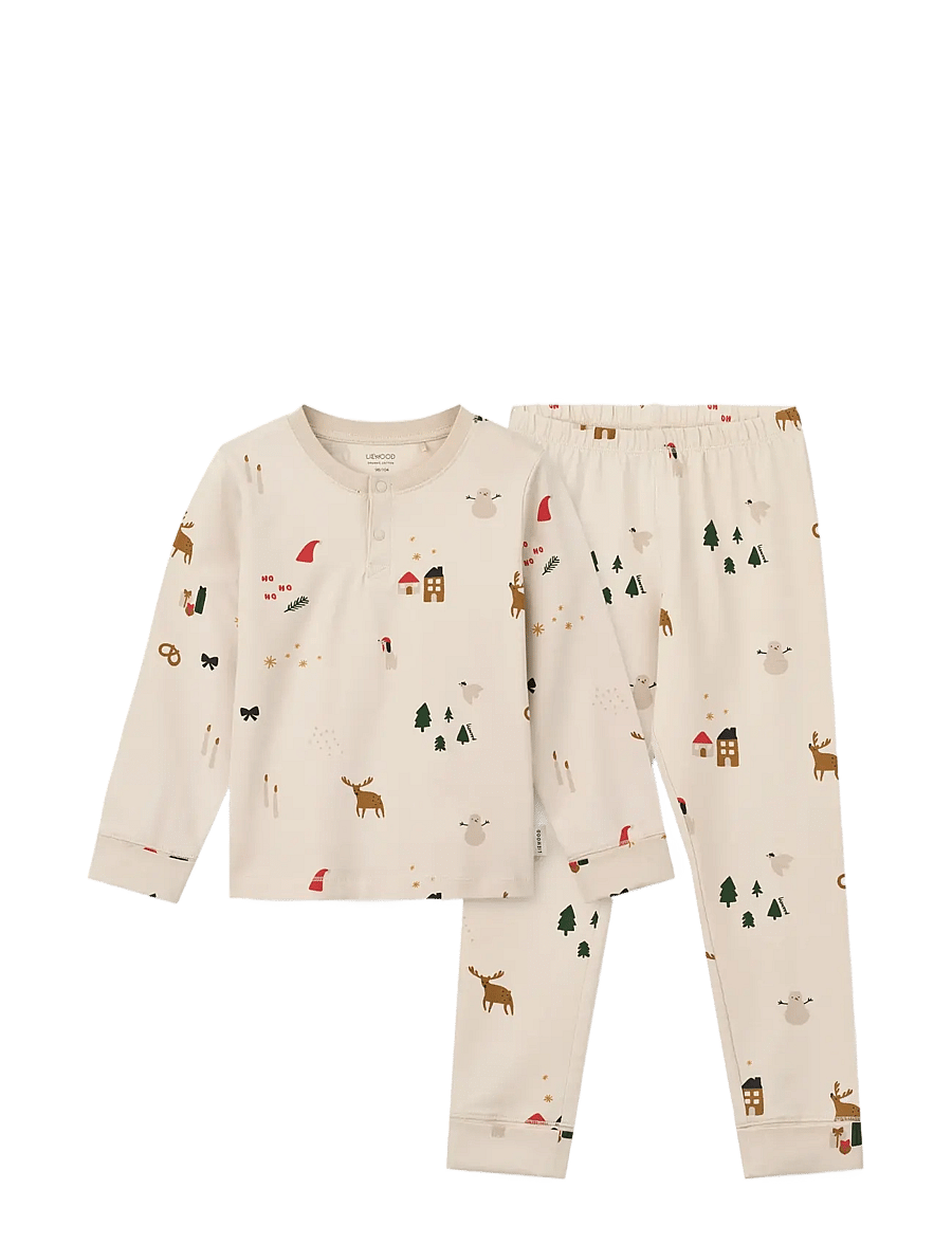 Liewood - Wilhelm Grow Printed Pyjamas Set - pyjamassæt - holiday / sandy - 1