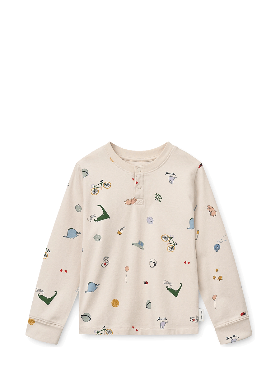 Liewood - Wilhelm Grow Printed Pyjamas Set - komplektid - tamtam / sandy - 2
