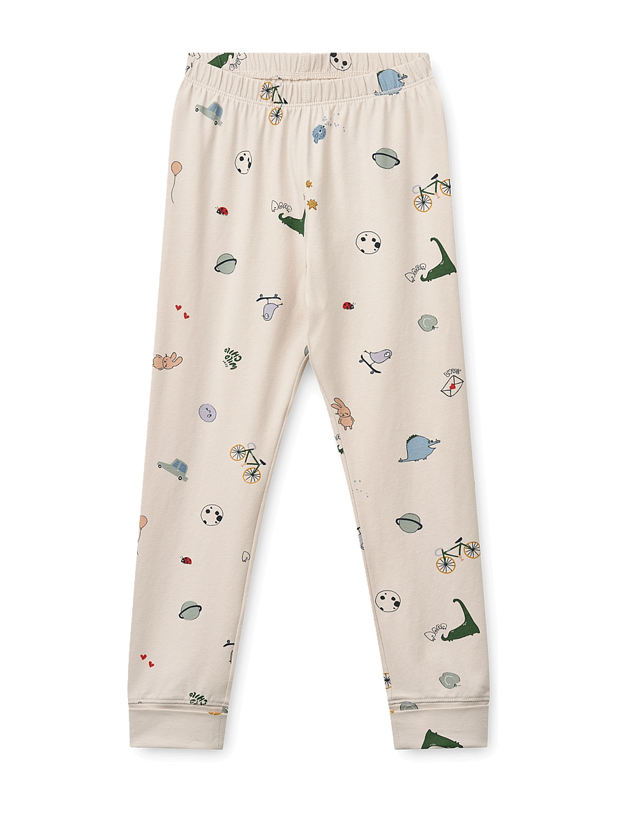 Liewood - Wilhelm Grow Printed Pyjamas Set - komplektid - tamtam / sandy - 3