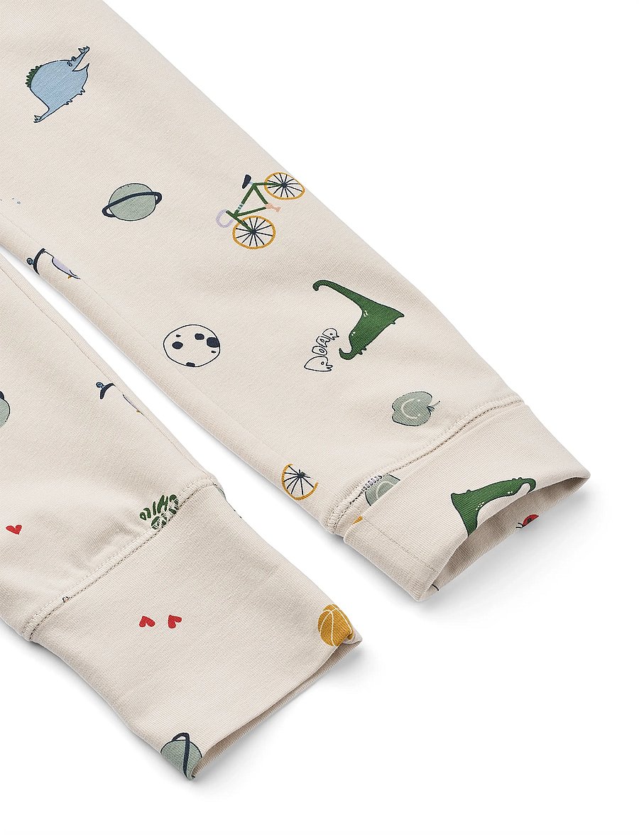 Liewood - Wilhelm Grow Printed Pyjamas Set - komplektid - tamtam / sandy - 4