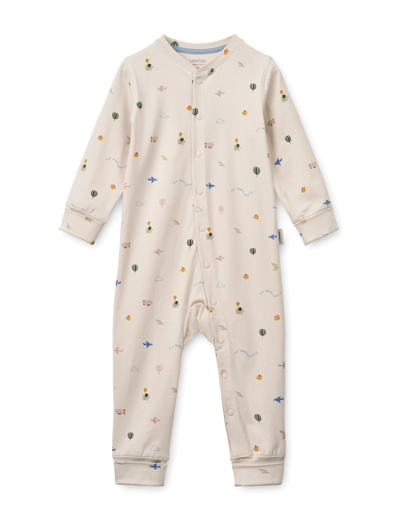 Liewood Birk Grow Printed Pyjamas Jumpsuit - Beebiriided - FLYING / SANDY / beige