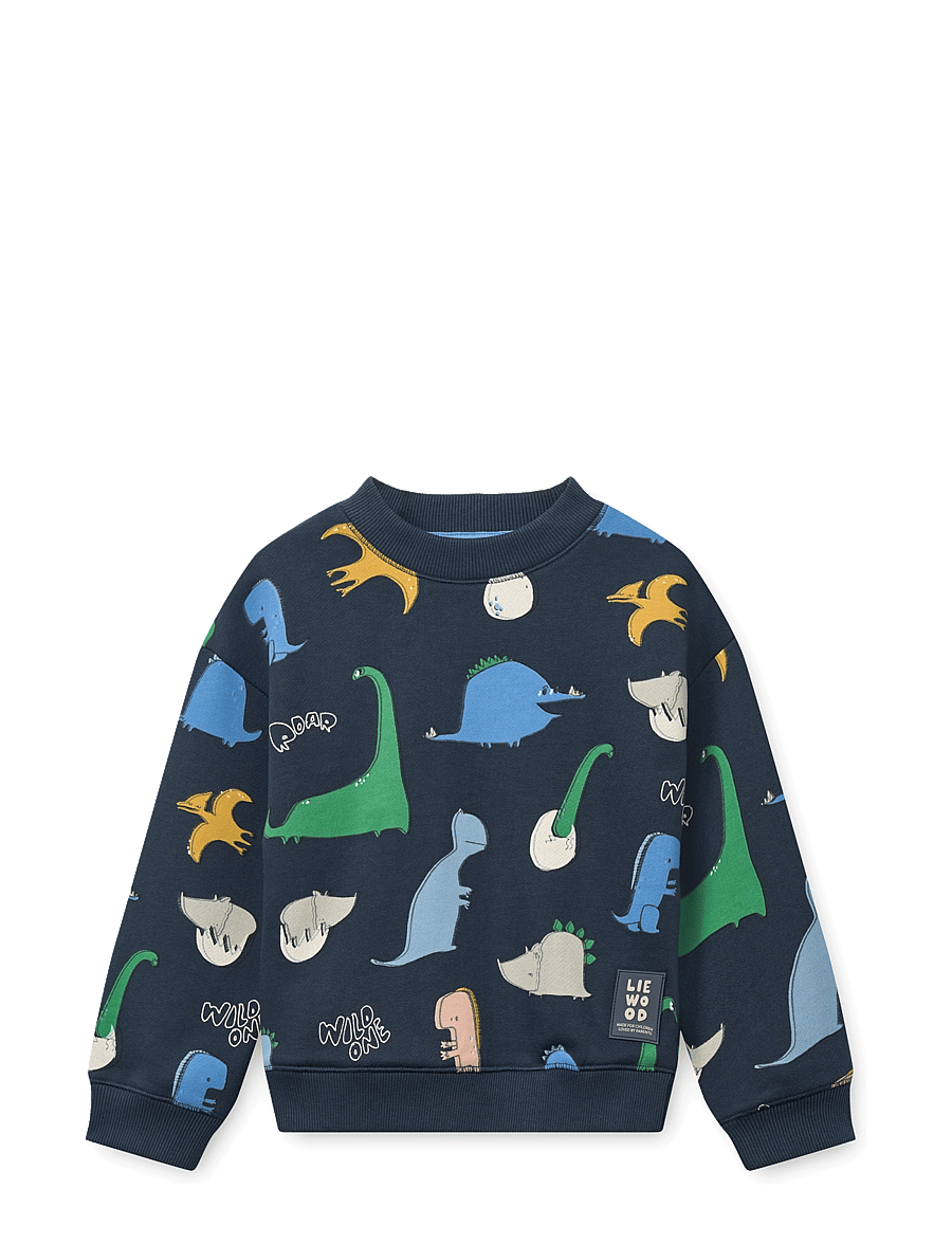 Liewood - Ridley Printed Sweatshirt - sweatshirts - dino roar / classic navy - 0