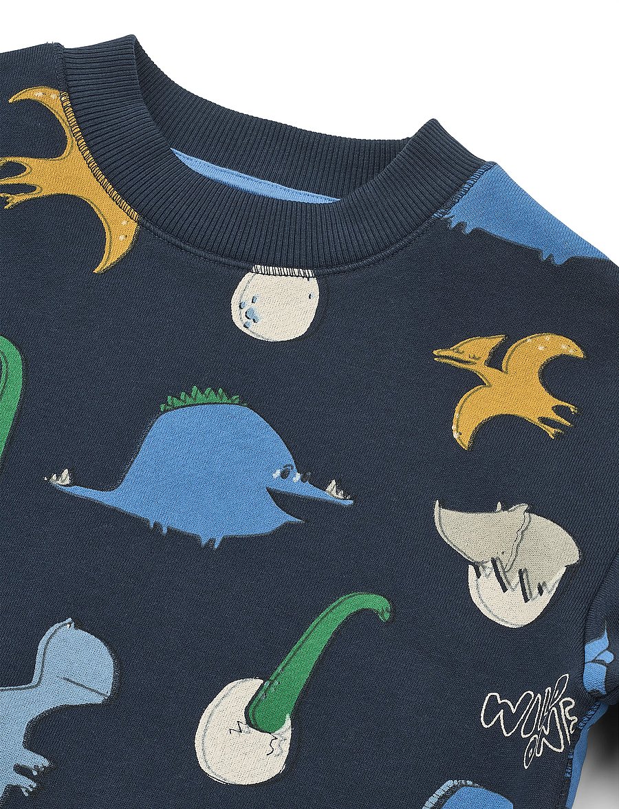 Liewood - Ridley Printed Sweatshirt - sweatshirts - dino roar / classic navy - 2